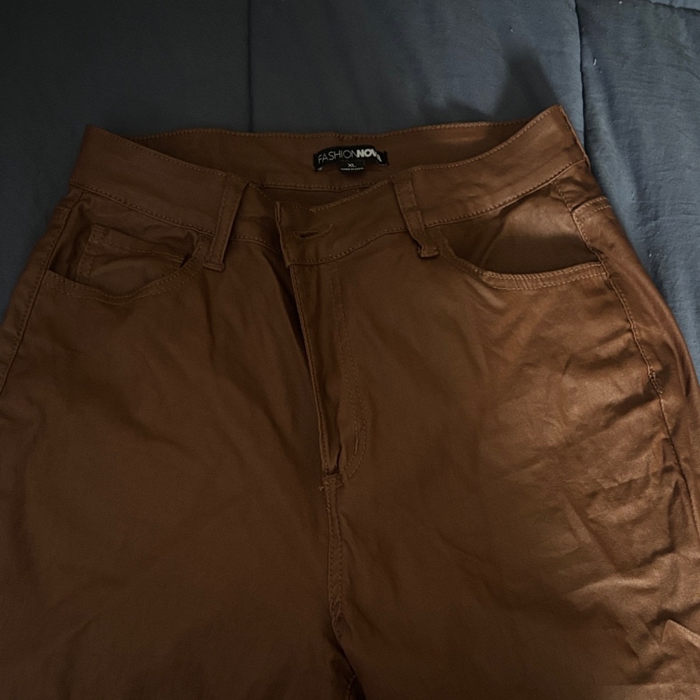 Fashion Nova High Rise Brown Jeans